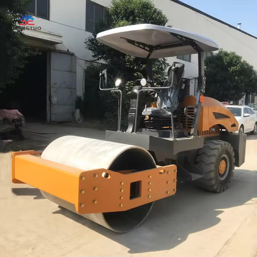 Free Shipping CE Certified 5 Ton Engine Vibratory Road Roller World Famous 30% Climbing Ability Strong Long Roller Pump Motor